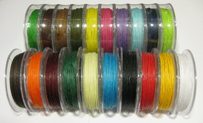 SONDERPOSTEN 100 Rollen Baumwollband gemischt je 10 m in 20 Farben Stärke 1 mm